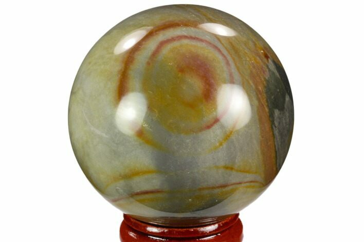 Polished Polychrome Jasper Sphere - Madagascar #124134